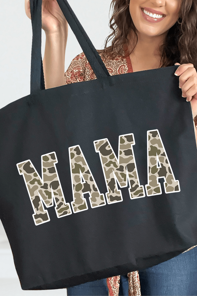 White Mama Camo Canvas Jumbo Tote - Wholesale Accessory Market