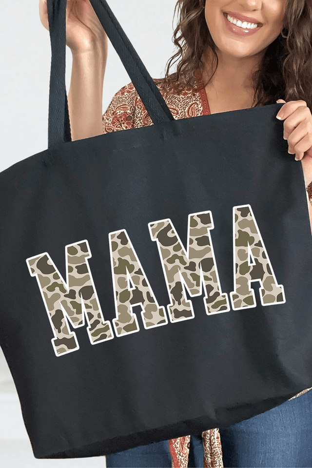 White Mama Camo Canvas Jumbo Tote - Wholesale Accessory Market