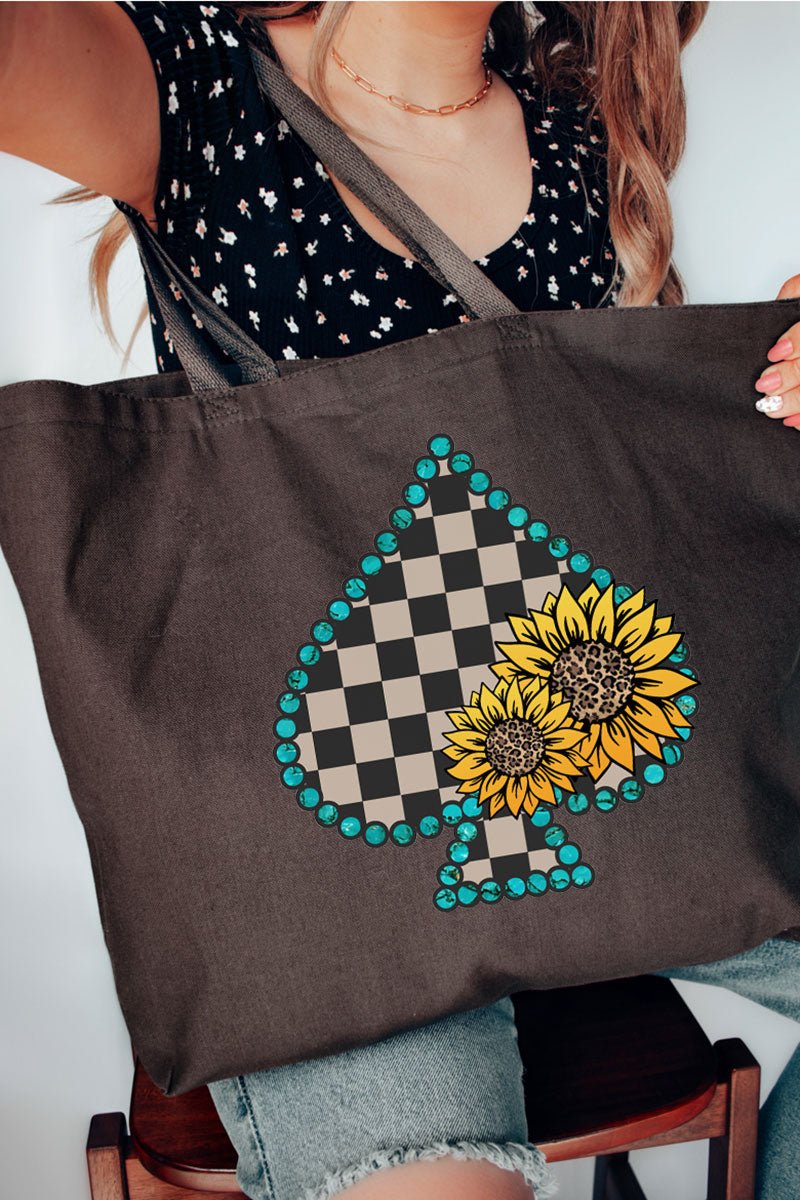 Wildflower Edge Canvas Jumbo Tote - Wholesale Accessory Market
