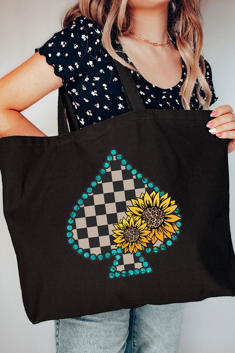 Wildflower Edge Canvas Jumbo Tote - Wholesale Accessory Market