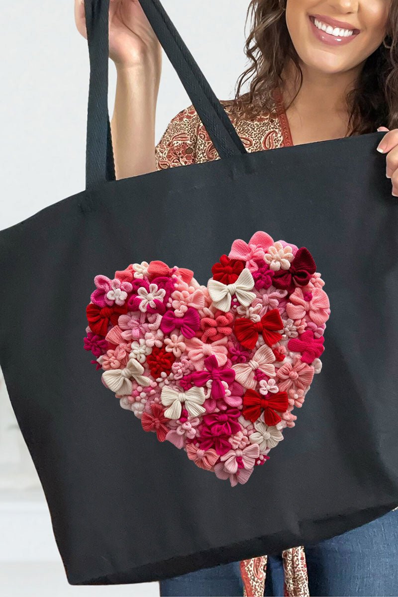 Wrapped With Love Canvas Jumbo Tote - Wholesale Accessory Market