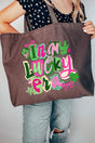 Bold In My Lucky Era Canvas Jumbo Tote - Wholesale Accessory Market