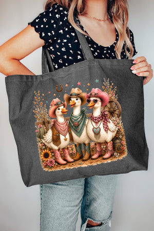 Boots & Beaks Canvas Jumbo Tote - Wholesale Accessory Market