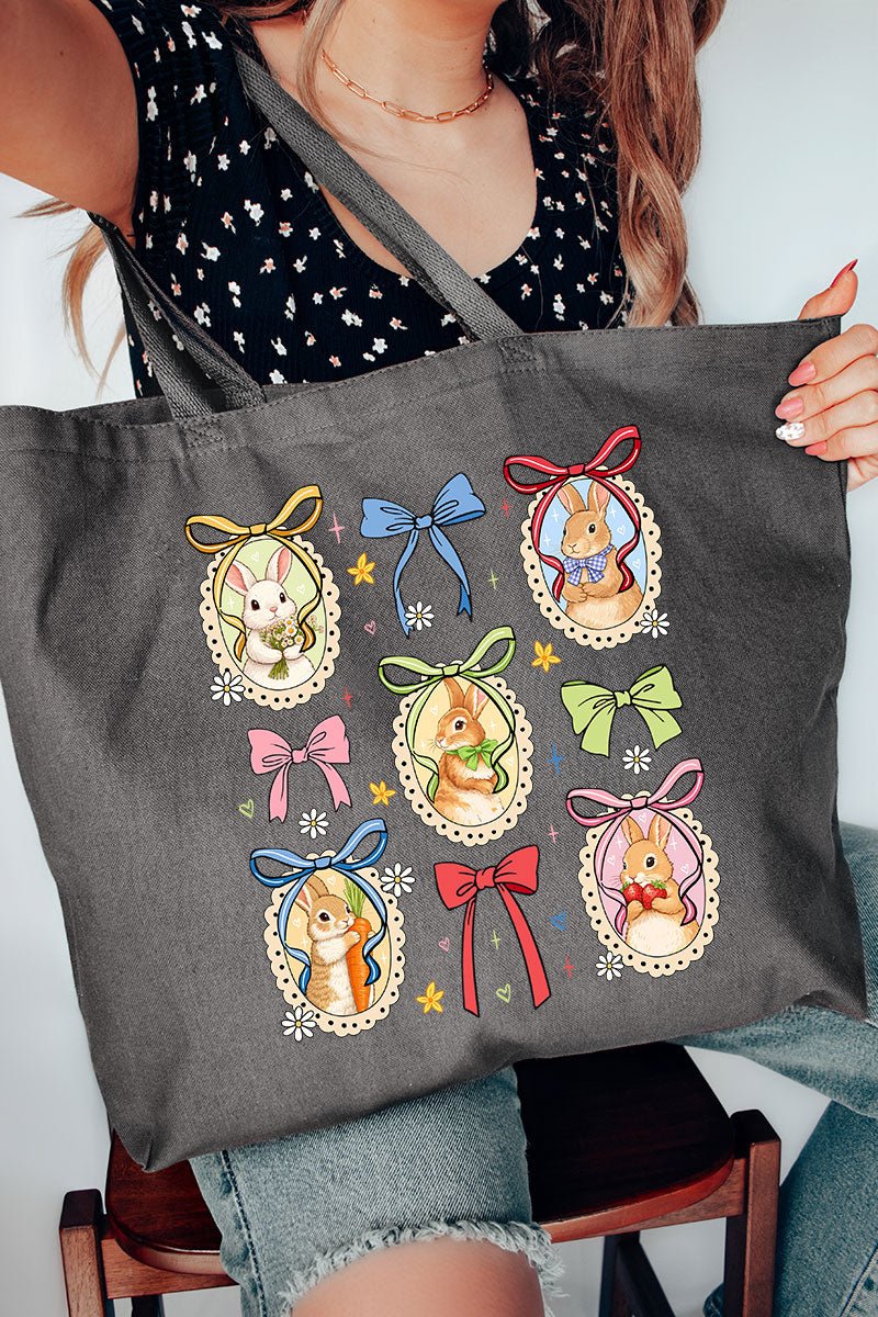 Bunny Meadow Canvas Jumbo Tote - Wholesale Accessory Market
