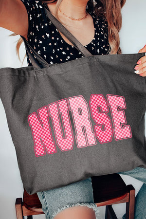 Checkered Care Canvas Jumbo Tote - Wholesale Accessory Market