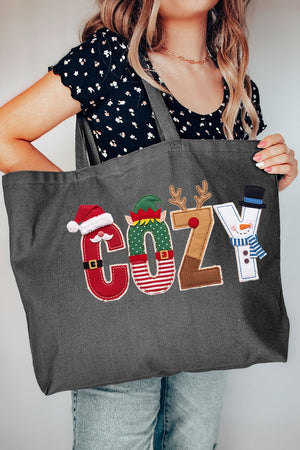 Christmas Characters Cozy Canvas Jumbo Tote - Wholesale Accessory Market