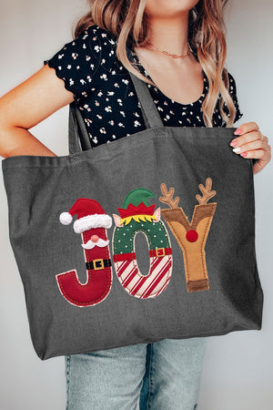 Christmas Characters Joy Canvas Jumbo Tote - Wholesale Accessory Market