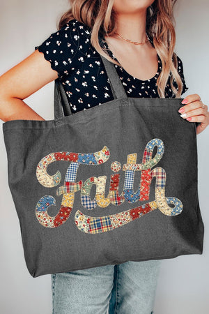Faith Sewn Sweet Canvas Jumbo Tote - Wholesale Accessory Market