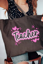 Faux Airbrush Teacher Canvas Jumbo Tote - Wholesale Accessory Market