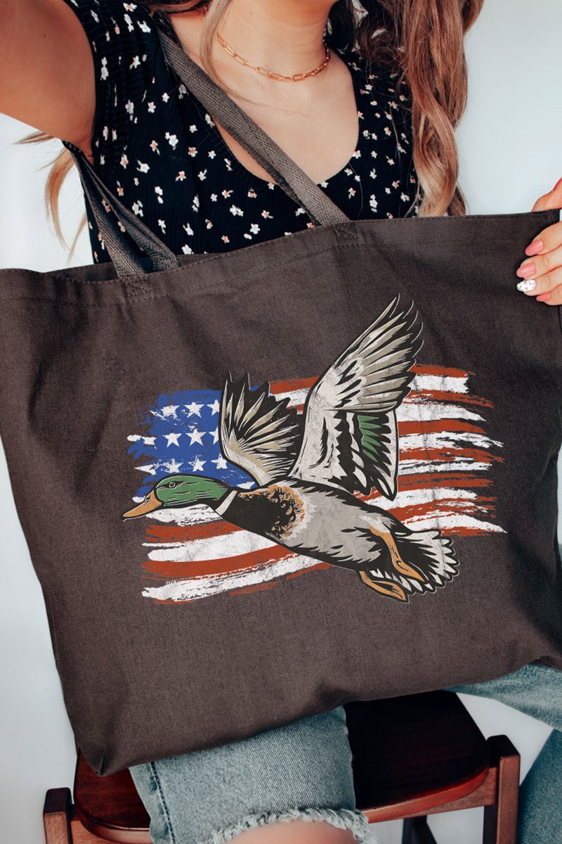 Free Flying Mallard Canvas Jumbo Tote - Wholesale Accessory Market