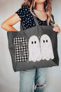 Gingham & Lace Boo Canvas Jumbo Tote - Wholesale Accessory Market