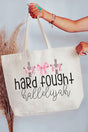 Hard Fought Hallelujah Canvas Jumbo Tote - Wholesale Accessory Market