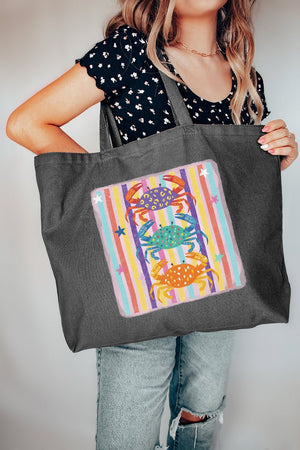 Hot Crab Summer Canvas Jumbo Tote - Wholesale Accessory Market