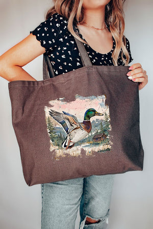 Mallard Mountains Canvas Jumbo Tote - Wholesale Accessory Market