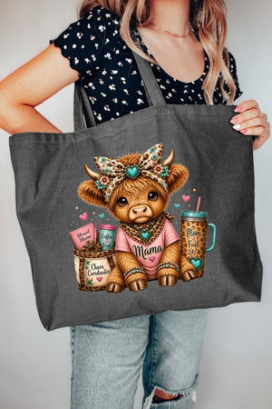 Mama Raising The Herd Canvas Jumbo Tote - Wholesale Accessory Market