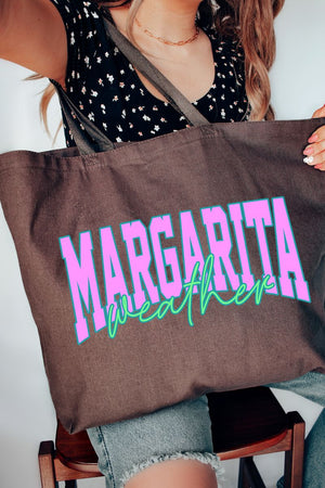 Margarita Weather Color Block Canvas Jumbo Tote - Wholesale Accessory Market