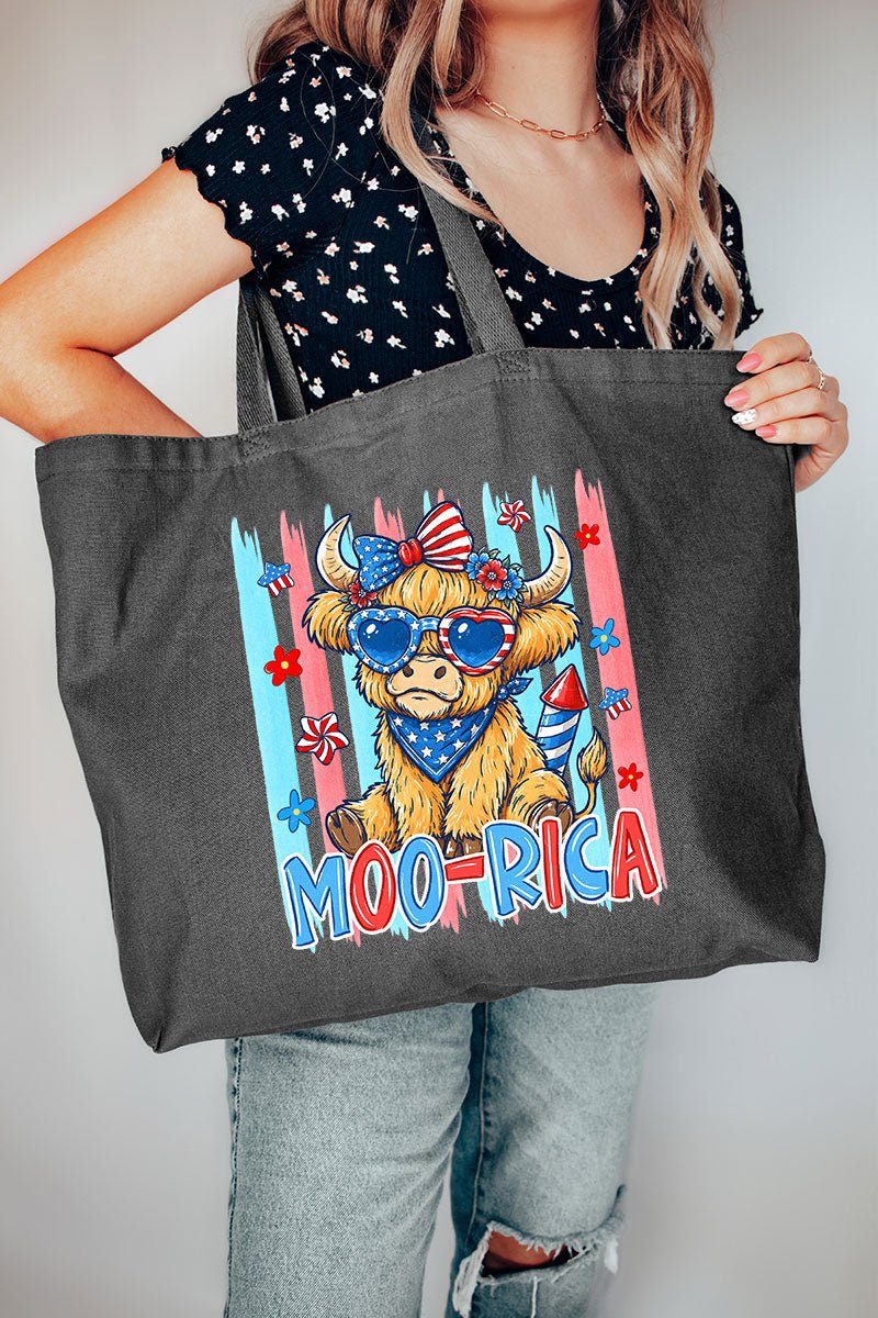 Moo-Rica Canvas Jumbo Tote - Wholesale Accessory Market