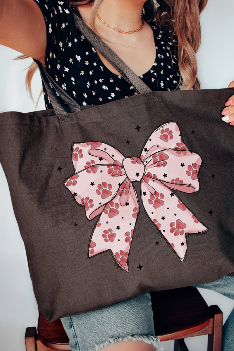 Pawfectly Coquette Canvas Jumbo Tote - Wholesale Accessory Market
