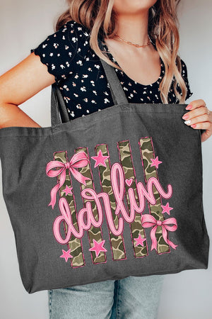 Pink Southern Darlin Canvas Jumbo Tote - Wholesale Accessory Market