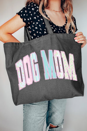 Rose Cottage Dog Mom Canvas Jumbo Tote - Wholesale Accessory Market