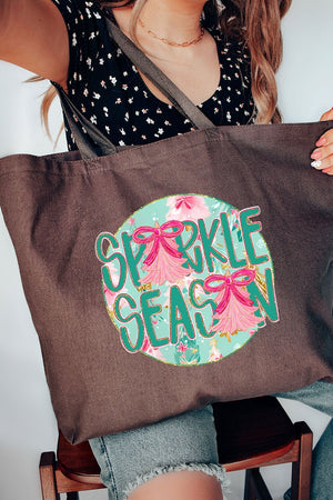 Sparkle Season Canvas Jumbo Tote - Wholesale Accessory Market