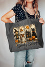 Spooky Season Brushstrokes Canvas Jumbo Tote - Wholesale Accessory Market