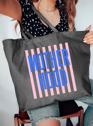 Striped Motherhood Canvas Jumbo Tote - Wholesale Accessory Market
