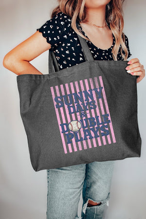 Sunny Days & Double Plays Canvas Jumbo Tote - Wholesale Accessory Market