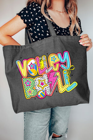 Vibrant Volleyball Canvas Jumbo Tote - Wholesale Accessory Market