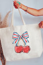America Cherries Canvas Jumbo Tote - Wholesale Accessory Market