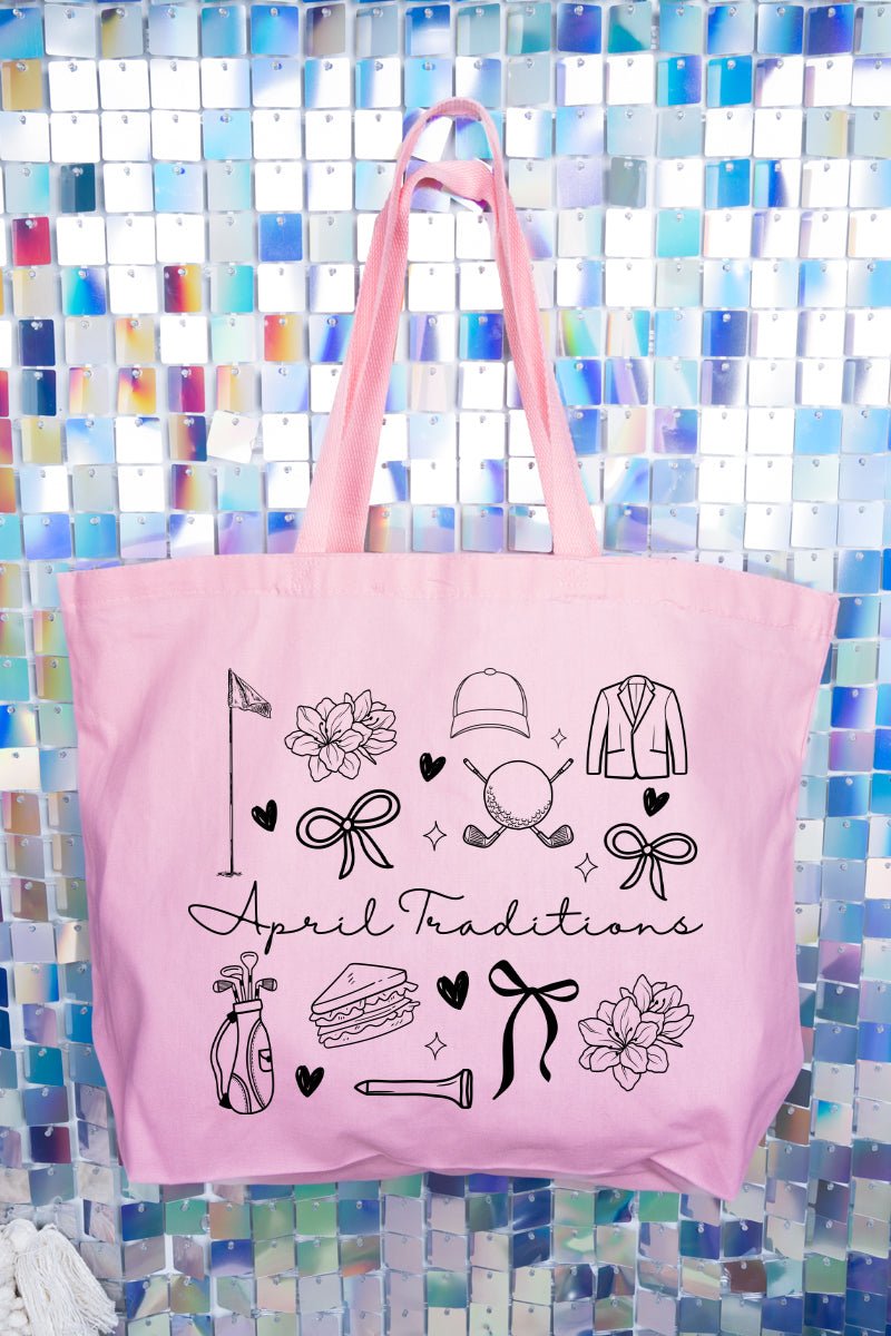 April Traditions Canvas Jumbo Tote - Wholesale Accessory Market