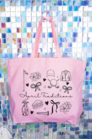April Traditions Canvas Jumbo Tote - Wholesale Accessory Market