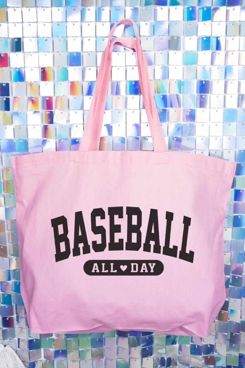 Baseball All Day Canvas Jumbo Tote - Wholesale Accessory Market