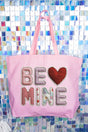 Be Mine Faux Yarn Canvas Jumbo Tote - Wholesale Accessory Market