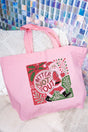 Better Not Pout Boho Doodle Canvas Jumbo Tote - Wholesale Accessory Market