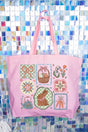 Blossom Bunny Patch Canvas Jumbo Tote - Wholesale Accessory Market