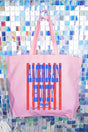 Blue American Honey Energy Canvas Jumbo Tote - Wholesale Accessory Market