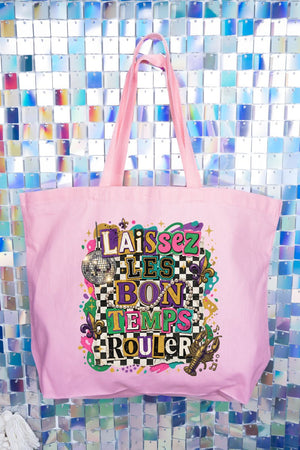 Bold Laissez Les Bon Temps Rouler Canvas Jumbo Tote - Wholesale Accessory Market