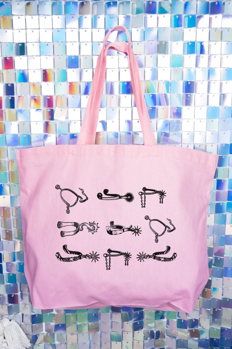 Boot Spurs Canvas Jumbo Tote - Wholesale Accessory Market