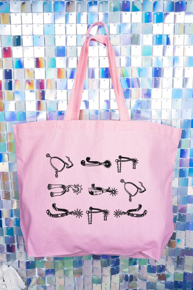 Boot Spurs Canvas Jumbo Tote - Wholesale Accessory Market