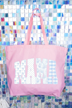 Bow And Blue Mama Canvas Jumbo Tote - Wholesale Accessory Market