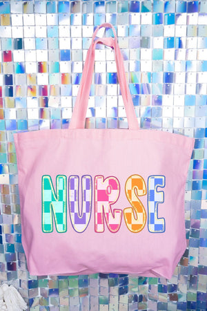 Bright Minds Nurse Canvas Jumbo Tote - Wholesale Accessory Market