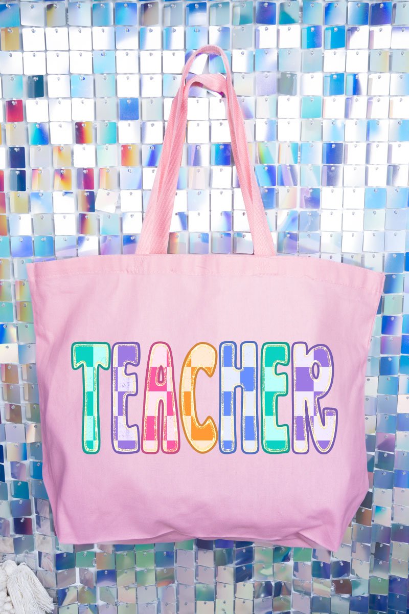 Bright Minds Teacher Canvas Jumbo Tote - Wholesale Accessory Market