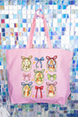 Bunny Meadow Canvas Jumbo Tote - Wholesale Accessory Market