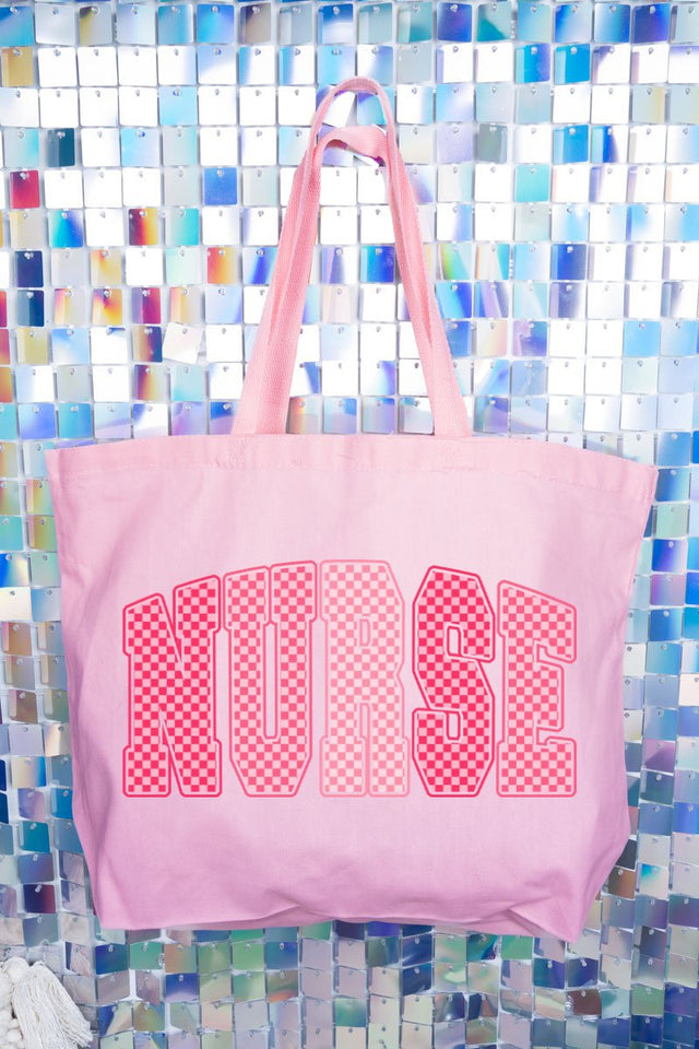 Checkered Care Canvas Jumbo Tote - Wholesale Accessory Market
