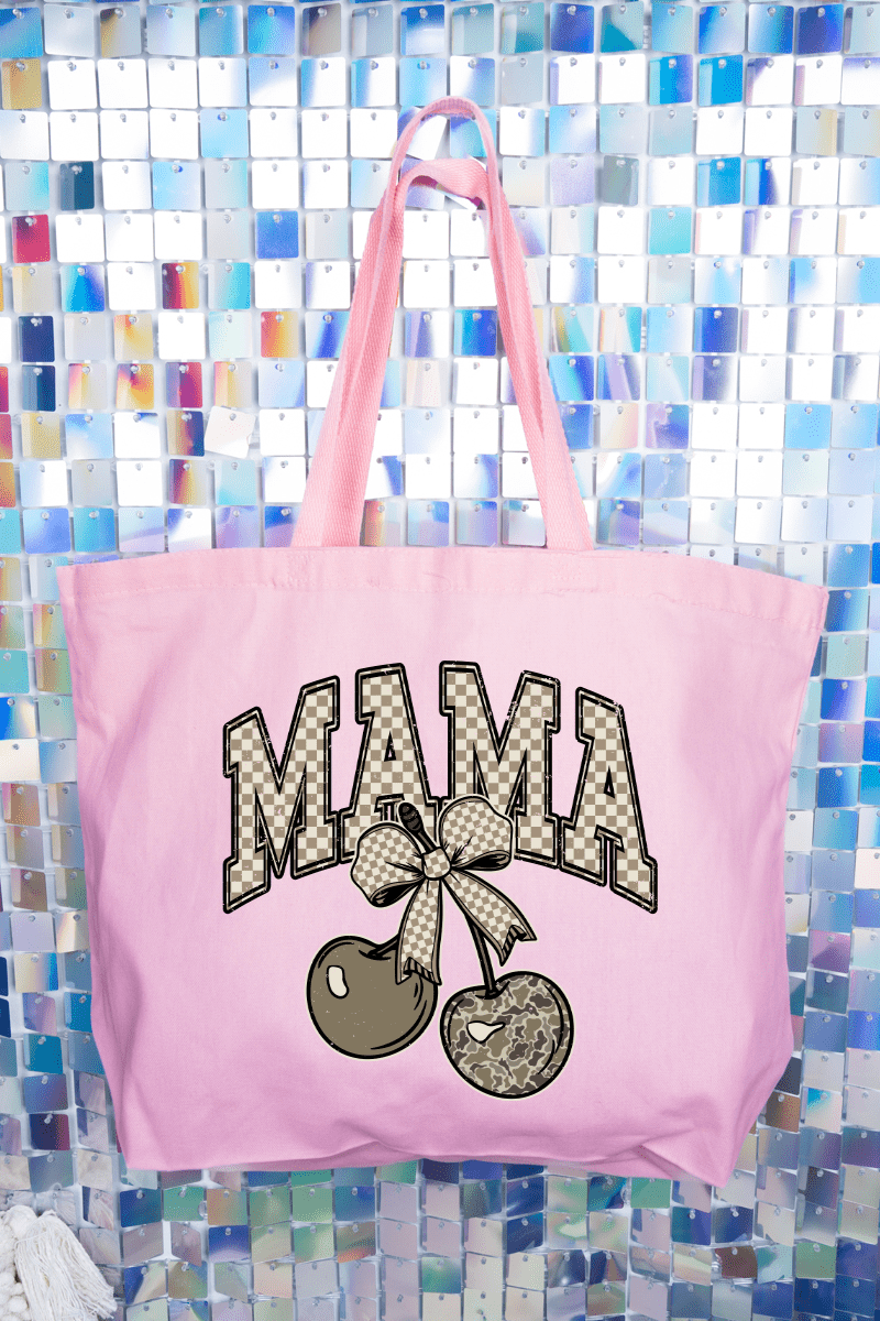 Cherry Luxe Mama Canvas Jumbo Tote - Wholesale Accessory Market