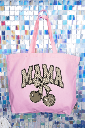 Cherry Luxe Mama Canvas Jumbo Tote - Wholesale Accessory Market