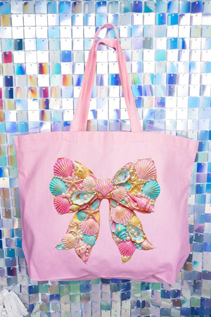 Coastal Coquette Canvas Jumbo Tote - Wholesale Accessory Market