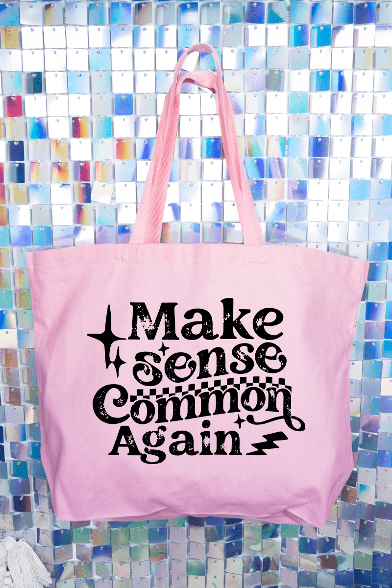 Common Sense Canvas Jumbo Tote - Wholesale Accessory Market