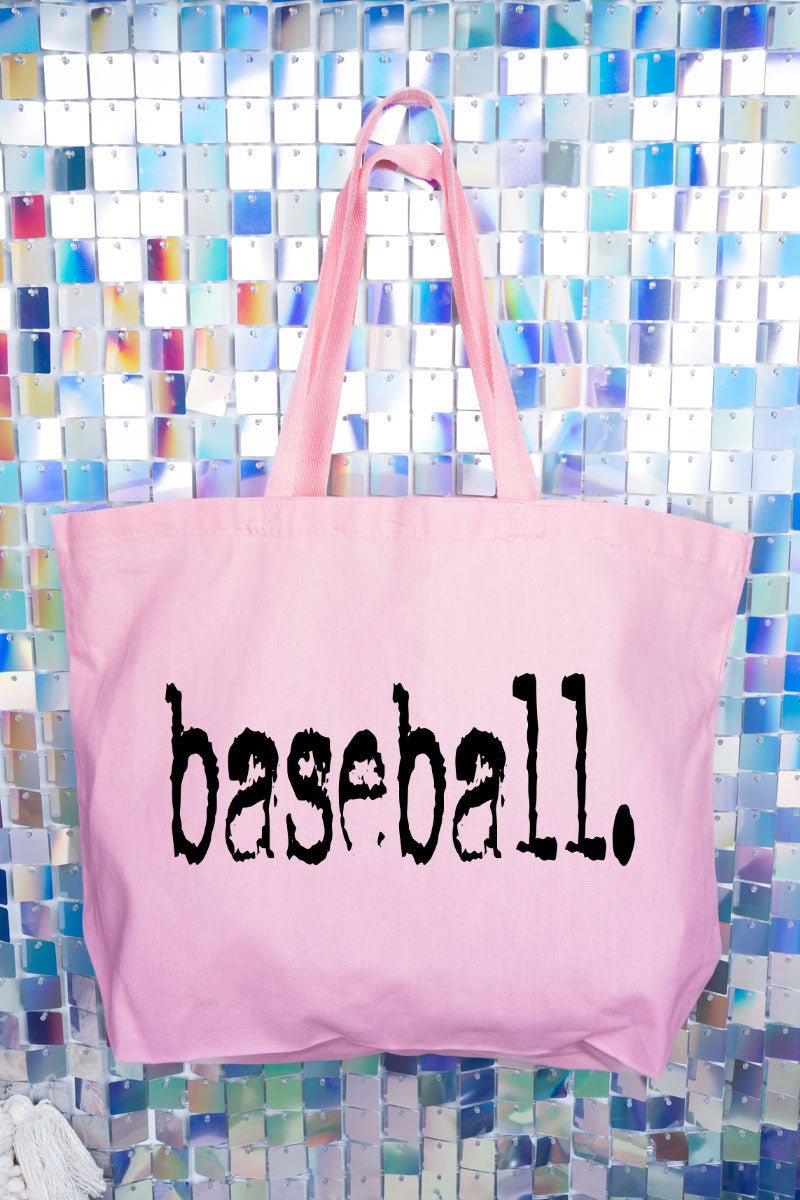 Distressed Baseball. Canvas Jumbo Tote - Wholesale Accessory Market